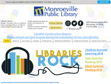 Tablet Screenshot of monroevillelibrary.org